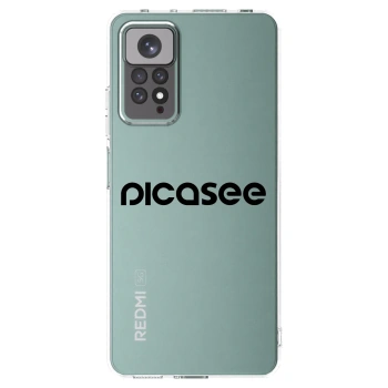 Picasee silikonowe przeźroczyste etui na Xiaomi Redmi Note 11S 4G - Picasee - new logo - black