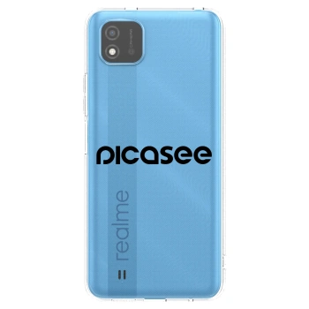 Picasee silikonowe przeźroczyste etui na Realme C11 (2021) - Picasee - new logo - black