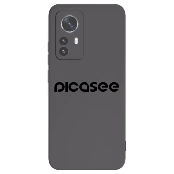 Picasee silikonowe czarne etui na Xiaomi 12 Pro - Picasee - new logo - black