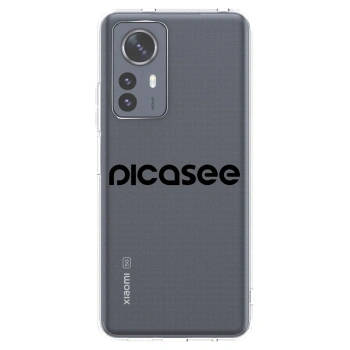 Picasee silikonowe przeźroczyste etui na Xiaomi 12 Pro - Picasee - new logo - black