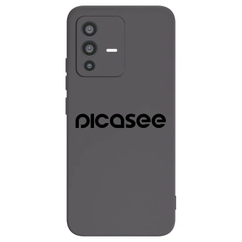 Picasee silikonowe czarne etui na Vivo V23 5G - Picasee - new logo - black