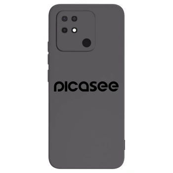 Picasee silikonowe czarne etui na Xiaomi Redmi 10C - Picasee - new logo - black