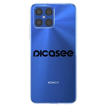 Picasee silikonowe przeźroczyste etui na Honor X8 4G - Picasee - new logo - black