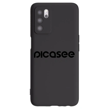 Picasee silikonowe czarne etui na OPPO A16s - Picasee - new logo - black