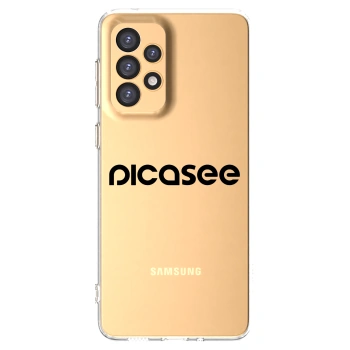 Picasee silikonowe przeźroczyste etui na Samsung Galaxy A33 5G A336 - Picasee - new logo - black
