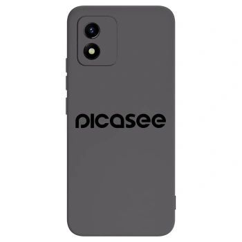 Picasee silikonowe czarne etui na Vivo Y01 - Picasee - new logo - black