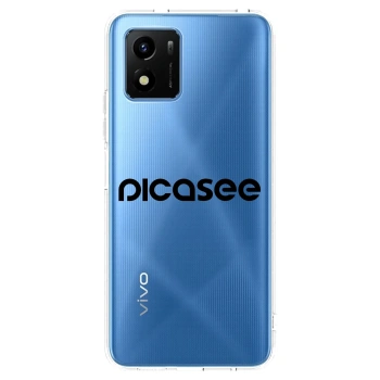 Picasee silikonowe przeźroczyste etui na Vivo Y01 - Picasee - new logo - black