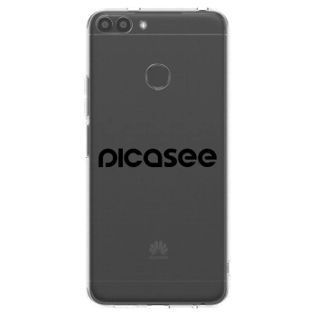 Picasee silikonowe przeźroczyste etui na Huawei P Smart - Picasee - new logo - black