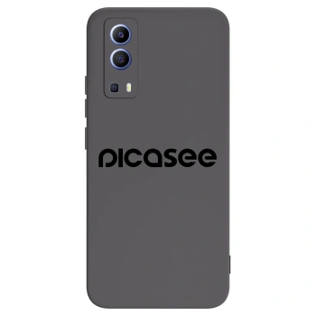 Picasee silikonowe czarne etui na Vivo Y52 5G - Picasee - new logo - black