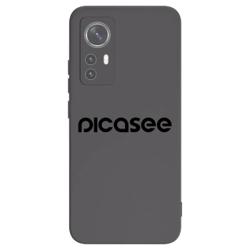 Picasee silikonowe czarne etui na Xiaomi 12X - Picasee - new logo - black