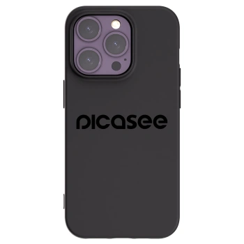 Picasee silikonowe czarne etui na Apple iPhone 14 Pro - Picasee - new logo - black