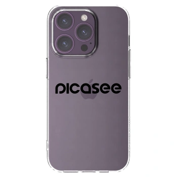 Picasee silikonowe przeźroczyste etui na Apple iPhone 14 Pro - Picasee - new logo - black