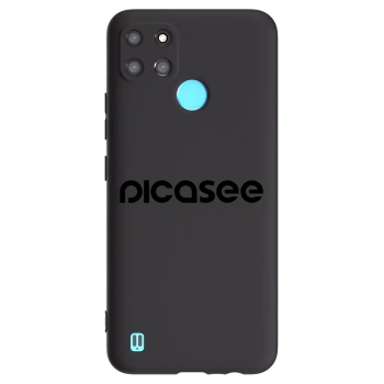 Picasee silikonowe czarne etui na Realme C21Y - Picasee - new logo - black