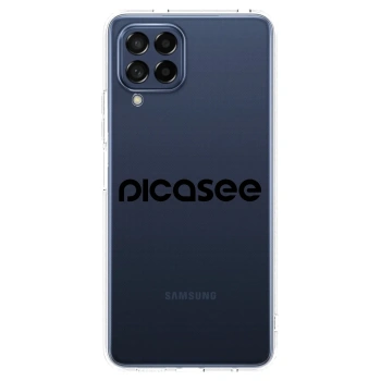 Picasee silikonowe przeźroczyste etui na Samsung Galaxy M53 5G - Picasee - new logo - black