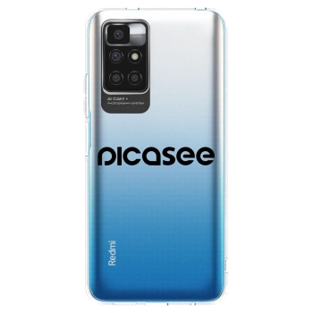 Picasee silikonowe przeźroczyste etui na Xiaomi Redmi 10 (2022) - Picasee - new logo - black