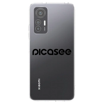 Picasee silikonowe przeźroczyste etui na Xiaomi 12 Lite - Picasee - new logo - black