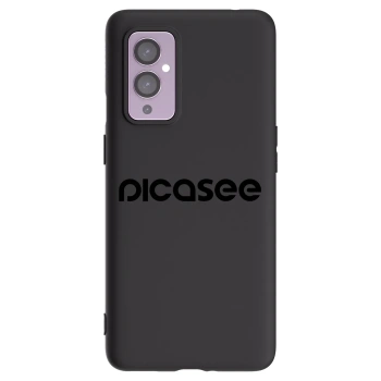 Picasee silikonowe czarne etui na OnePlus 9 - Picasee - new logo - black