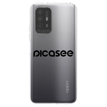 Picasee silikonowe przeźroczyste etui na OPPO A94 5G - Picasee - new logo - black
