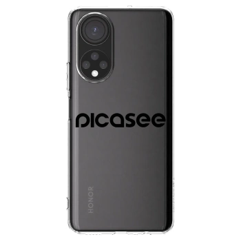 Picasee silikonowe przeźroczyste etui na Honor X7 - Picasee - new logo - black
