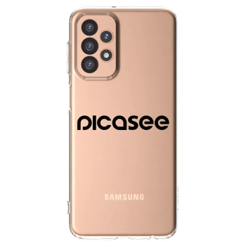 Picasee silikonowe przeźroczyste etui na Samsung Galaxy A23 A236B 5G - Picasee - new logo - black