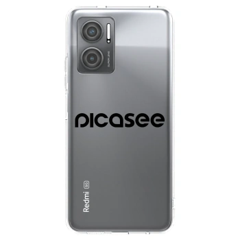 Picasee silikonowe przeźroczyste etui na Xiaomi Redmi 10 5G - Picasee - new logo - black
