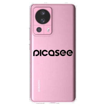 Picasee silikonowe przeźroczyste etui na Xiaomi 13 Lite - Picasee - new logo - black