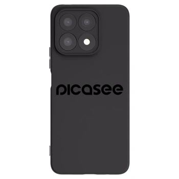 Picasee silikonowe czarne etui na Honor X8a - Picasee - new logo - black