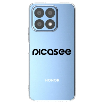 Picasee silikonowe przeźroczyste etui na Honor X8a - Picasee - new logo - black