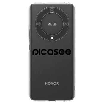 Picasee silikonowe przeźroczyste etui na Honor Magic5 Lite 5G - Picasee - new logo - black