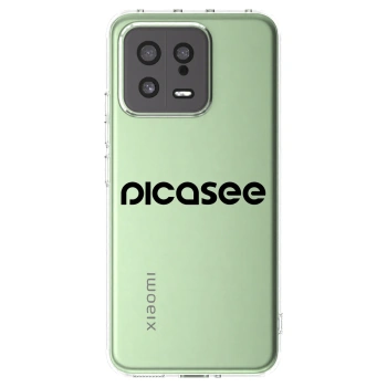 Picasee silikonowe przeźroczyste etui na Xiaomi 13 - Picasee - new logo - black