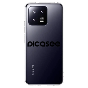 Picasee silikonowe przeźroczyste etui na Xiaomi 13 Pro - Picasee - new logo - black