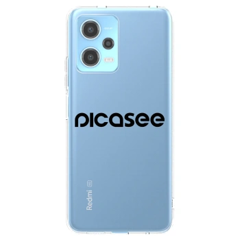 Picasee silikonowe przeźroczyste etui na Xiaomi Redmi Note 12 5G - Picasee - new logo - black