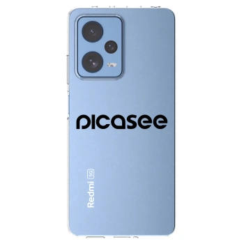 Picasee silikonowe przeźroczyste etui na Xiaomi Redmi Note 12 Pro 5G - Picasee - new logo - black