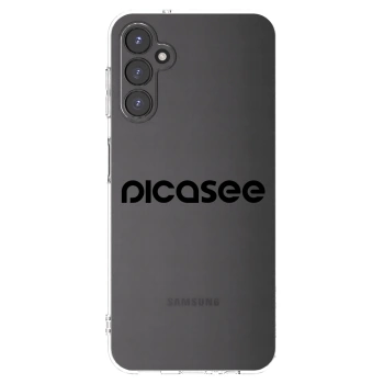 Picasee silikonowe przeźroczyste etui na Samsung Galaxy A14 5G A146P - Picasee - new logo - black