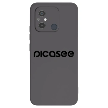 Picasee silikonowe czarne etui na Xiaomi Redmi 12C - Picasee - new logo - black