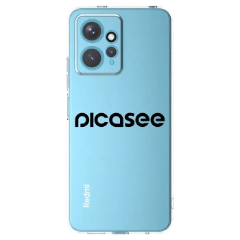 Picasee silikonowe przeźroczyste etui na Xiaomi Redmi Note 12 4G - Picasee - new logo - black