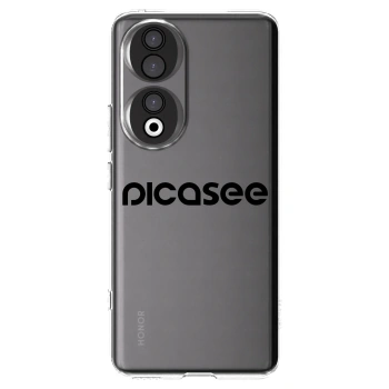 Picasee silikonowe przeźroczyste etui na Honor 90 5G - Picasee - new logo - black