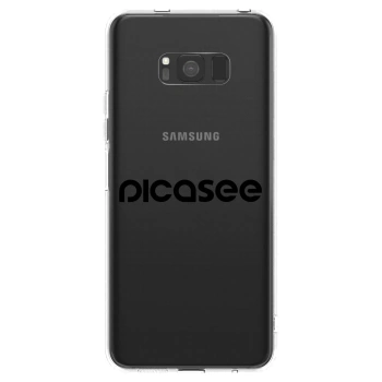 Picasee silikonowe przeźroczyste etui na Samsung Galaxy S8 G950F - Picasee - new logo - black
