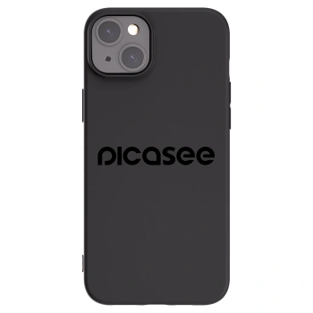 Picasee silikonowe czarne etui na Apple iPhone 15 Plus - Picasee - new logo - black