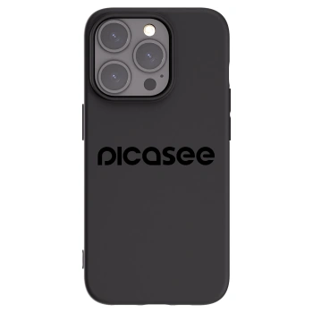 Picasee silikonowe czarne etui na Apple iPhone 15 Pro - Picasee - new logo - black