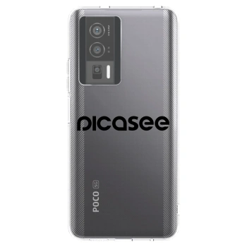 Picasee silikonowe przeźroczyste etui na Xiaomi Poco F5 Pro 5G - Picasee - new logo - black