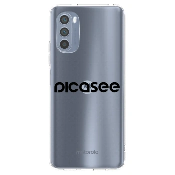 Picasee silikonowe przeźroczyste etui na Motorola Moto G62 - Picasee - new logo - black