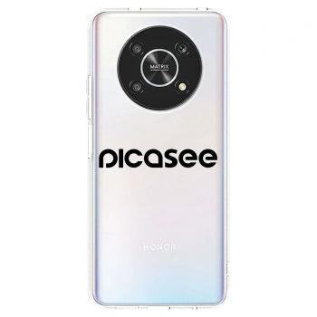 Picasee silikonowe przeźroczyste etui na Honor Magic4 Lite 5G - Picasee - new logo - black