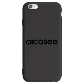 Picasee silikonowe czarne etui na Apple iPhone 6/6S - Picasee - new logo - black
