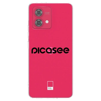 Picasee silikonowe przeźroczyste etui na Motorola Moto G84 5G - Picasee - new logo - black