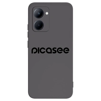 Picasee silikonowe czarne etui na Realme C33 (2023) - Picasee - new logo - black