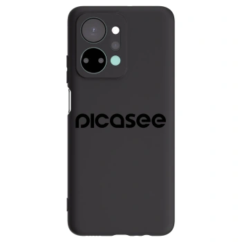 Picasee silikonowe czarne etui na Honor X7a - Picasee - new logo - black