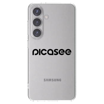 Picasee silikonowe przeźroczyste etui na Samsung Galaxy S24 S921B 5G - Picasee - new logo - black