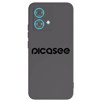 Picasee silikonowe czarne etui na Motorola Edge 40 Neo - Picasee - new logo - black