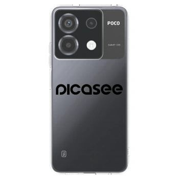 Picasee silikonowe przeźroczyste etui na Xiaomi Poco X6 - Picasee - new logo - black